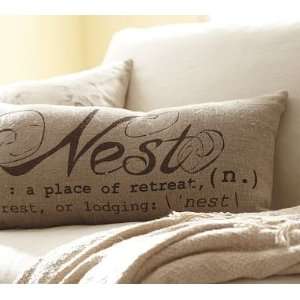  Pottery Barn Nest Sentiment Lumbar Pillow