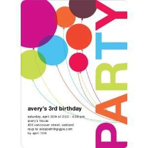  Rainbow Balloons Birthday Party Invitations Health 