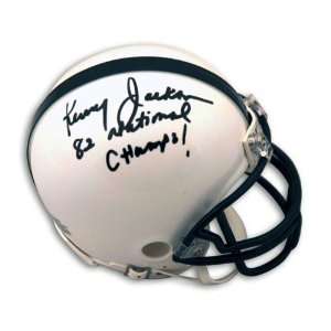 Penn State Nittany Lions Autographed Mini Helmet Inscribed 82 National 