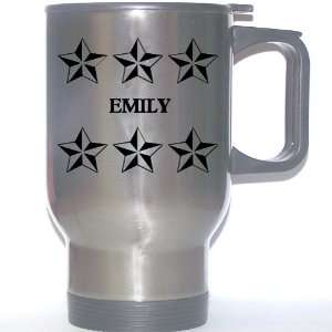  Personal Name Gift   EMILY Stainless Steel Mug (black 