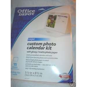  Custom Photo Calendar Kit, 1 Kit, 15 Sheets Electronics