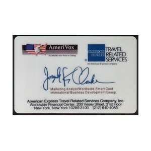 Collectible Phone Card Joseph K Clarke   American Express 