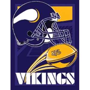  Minnesota Vikings Game Time Woven Jacquard Throw Sports 