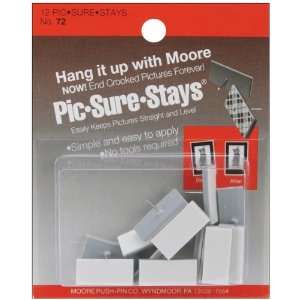  Self Adhesive Pic Sure Stays Picture Hangers 12/Pk 
