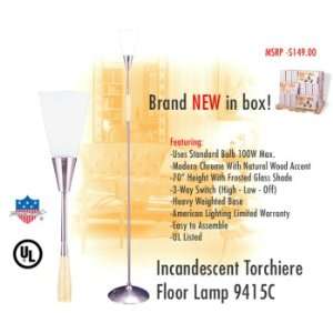   Lighting 9415C Incandescent Torchiere Floor Lamp