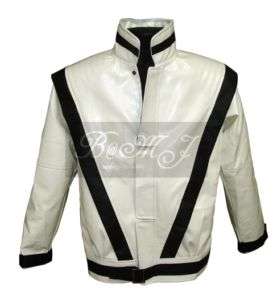 MJ THRILLER RARE WHITE Jacket Sz S/M/L/XL/XXL/3XL  