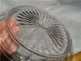 Antique Pressed Bubble Glass HUGE Depression Cake Cheese Butter Dish 