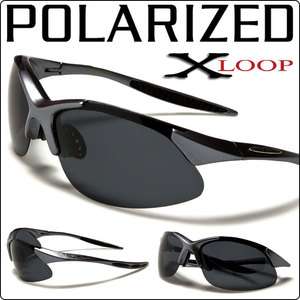 Polarized X Loop New Sports Wrap Mens Motorcycle Sunglasses Gray Frame 