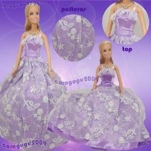 073 New Lot 1 Piece Of Evening Dress For Barbie Doll  