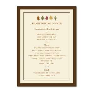 Thanksgiving Party Invitations   Leaf Gathering By Pin Cushion