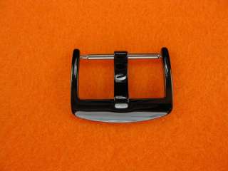 New 20mm Heavy Duty Swiss Stainless Watch Buckle Top Quality PVD Black 