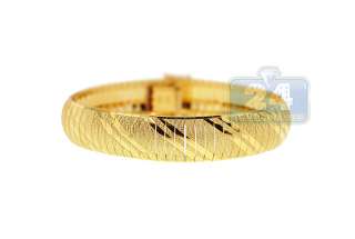 10K Yellow Gold Womens Flexible Bangle Bracelet 7 13/16  