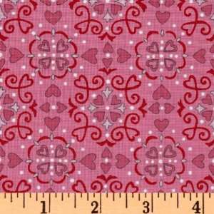   Medallions Passion Pink Fabric By The Yard Arts, Crafts & Sewing
