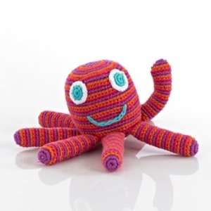  Octopus Rattle   Pink Baby