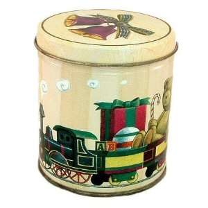  Toy Train Christmas Holiday Round Tin Case Pack 136 