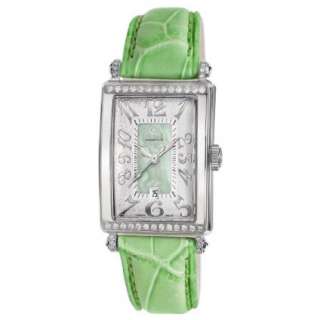 Gevril Womens 7246NT Avenue of Americas Green Diamond Watch 
