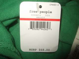 NWT $68 Free People Beach Anthropologie Sexy Emerald Green Racer Dress 