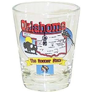  Oklahoma State Elements Map Shot Glass