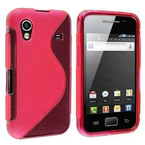   Skin Case for Samsung Galaxy Ace GT S5830, Frost Hot Pink S Shape