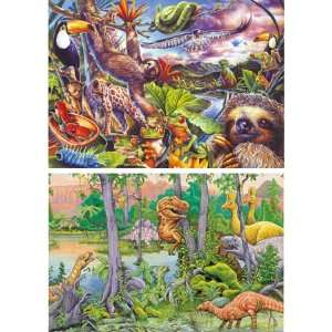  Rainforest Roundup and Prehistoric Predators 2 pk 100pc 