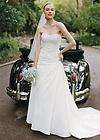 Sz 10 Davids Bridal Wedding Dress N9829 strapless IVORY $599