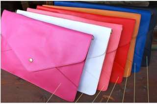 Free Oversized Envelope Purse Clutch PU Leather Hand Shoulder Bag 9 