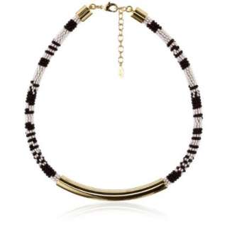 nOir Seed Bead Tribal Choker Necklace   designer shoes, handbags 