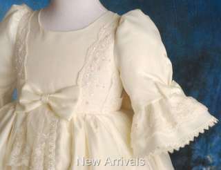 Ivory Flower Girl Wedding Party Victorian Dress SZ 4 5T  