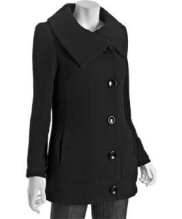 Liquid black wool blend Nola envelope collar coat   up to 70 
