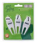 x3 WHITE GOLFERS PITCH FORK & BALL MARKERS GOLF CLUB ESSENTIAL GIFT 