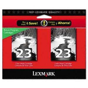  Lexmark 23 (18C1598) Black Inkjet Cartridges, 2 pack Electronics