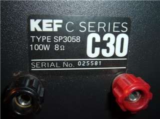 KEF C 30 SPEAKER PAIR NICE High End Audio Speakers  
