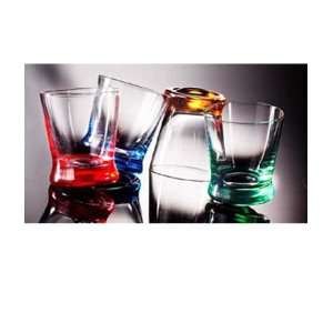  Rock N Color Old Fashioned Glasses   Set of 4 by Laura B 