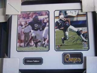 LaDainian Tomlinson Autographed Double Matted Framed Collage  