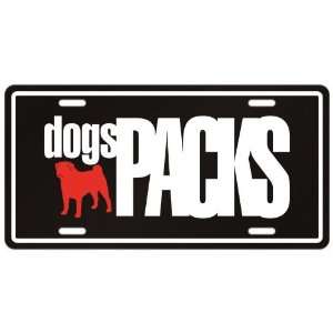  New  Pug Dogs Packs  License Plate Dog