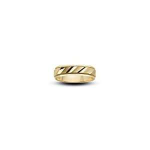  ZALES Diagonal Flash Wedding Band in 14K Gold Ladies 6mm 