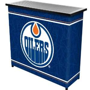  NHL8000 EO   NHL Edmonton Oilers 2 Shelf Portable Bar w 