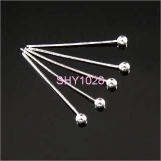 350Pcs Silver plated ball head pin findings #051A  