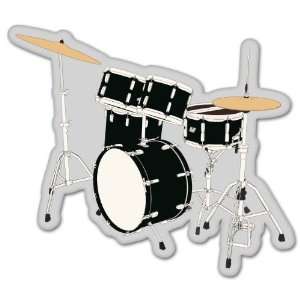 Bass Drum Set musical instrument band sticker 6 x 4