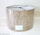 POTTERY BARN Block Print Straight Side Drum Lamp Shade, LARGE, NEW