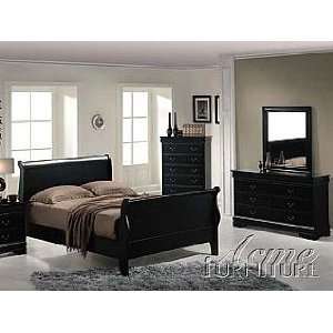 Acme Furniture Louis Phillipe II Black Finish Bedroom 9 piece 00427EK 