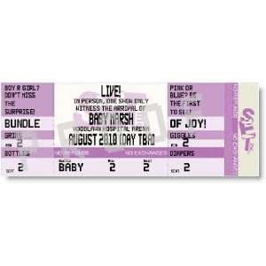  Live Baby Arrival Shower Ticket Invitations