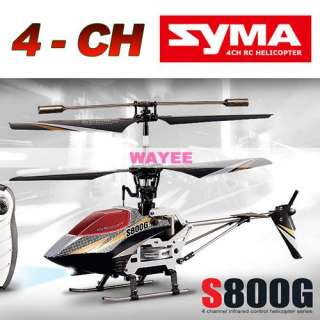 Black Syma S800G 4CH 4 Channel Infrared Controller RC Mini Helicopter 