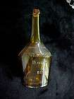 old brown liquor bottle cork top neat shape french glass