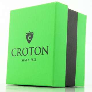 Croton Automatic Mens Steel 21 Jewels Watch Skeleton Fashion 2 Tone 