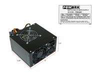 PoWork Black ATX Dual Fan 600W Silent Power Supply w/20 24pin SATA PCI 