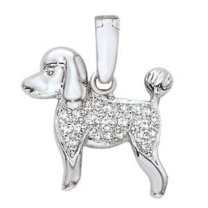 Poodle Puppy Cut Charm   Sterling