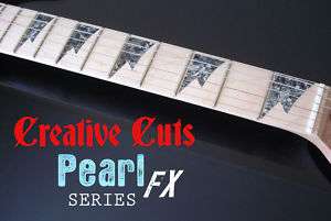 SHARKTOOTH BLK PEARL Abalone IBANEZ GUITAR Decal Inlays  