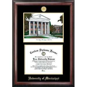  University of Mississippi Gold Embossed Frame, with The Lyceum 