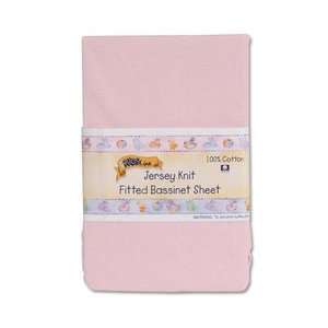  Kids Line Jersey Knit Fitted Bassinet Sheet   Pink Baby